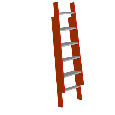 A ladder with two sliding pieces that can extend its length